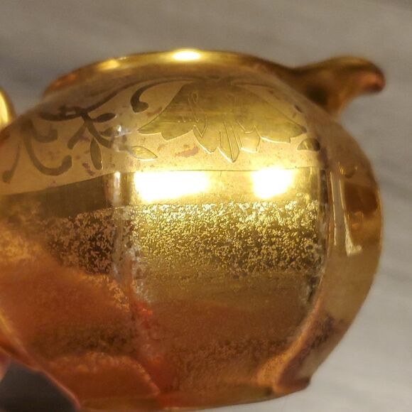 Vintage RARE Gold Sugar & Creamer Set - Picture 4 of 11